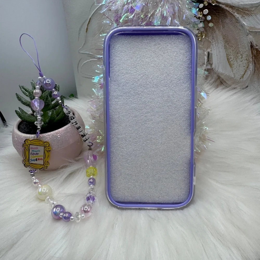 Friends Themed iPhone 17 Pro Max Case with Matching Beaded Strap
